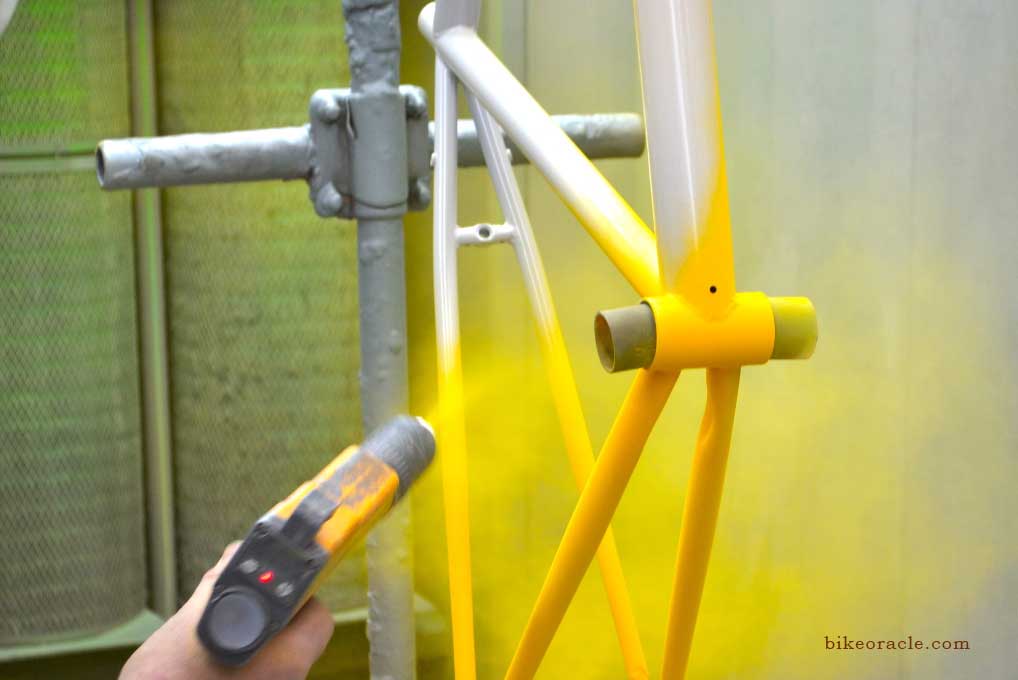 Spray Coating bike frame