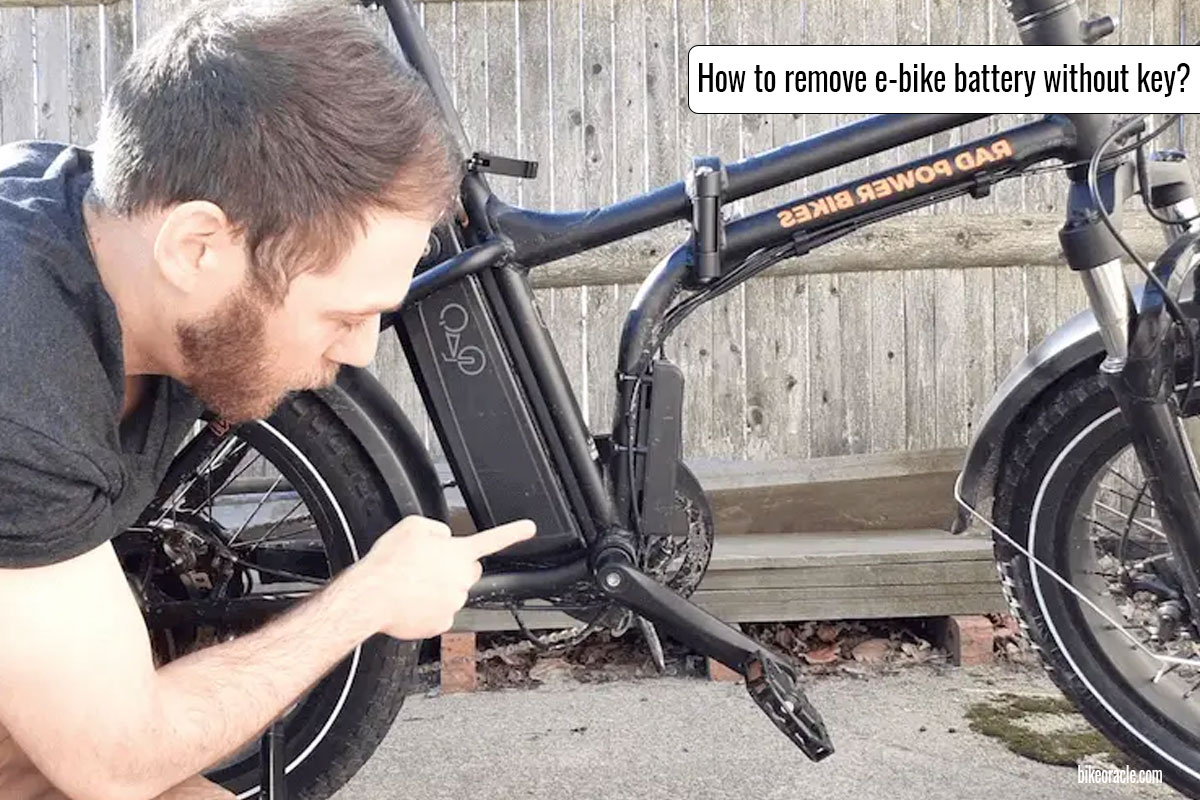 how to remove e-bike battery without key